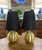 Kate Spade Kate Spade Don’t Burst My Bubble Brushed Gold Sphere Lamps With Black Shades, a Pair For Sale - Image 4 of 4