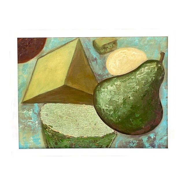 Vintage Boho Abstract Original Oil Painting For Sale