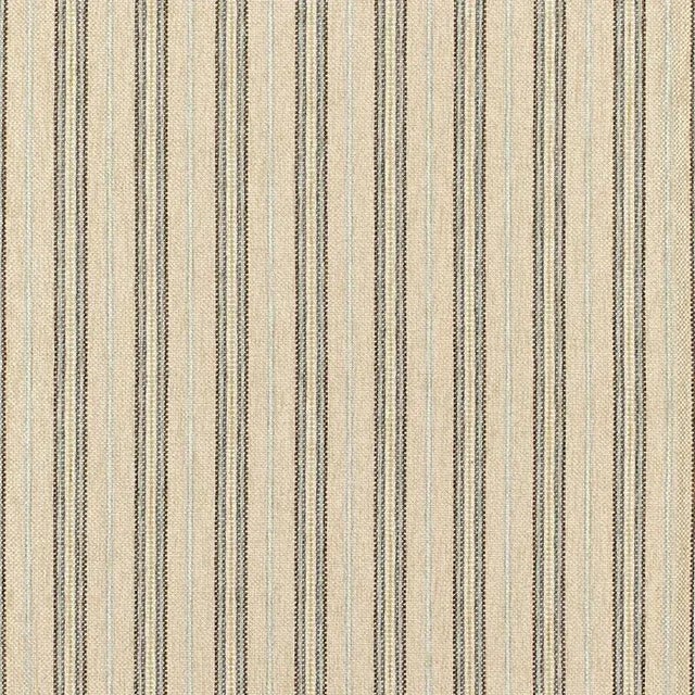 Sample - Schumacher Toscana Stripe Fabric in Stone For Sale