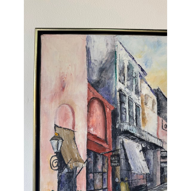 1980’s “Parisian Street Scene” Oil on Canvas Painting by Beverly For Sale In Miami - Image 6 of 12