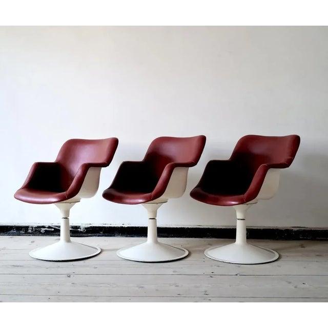 Mid-Century Finnish Model Junior Swivel Chairs by Yrjo Kukkapuro for Haimi, 1960s, Set of 3, in Good conditions. Designed...