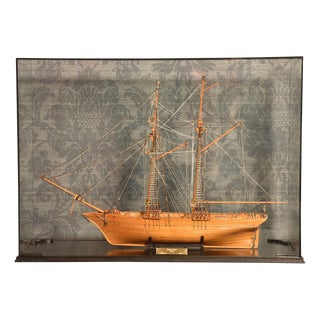 Cased Scale Model of the Scottish Two Masted Schooner, 1930s For Sale