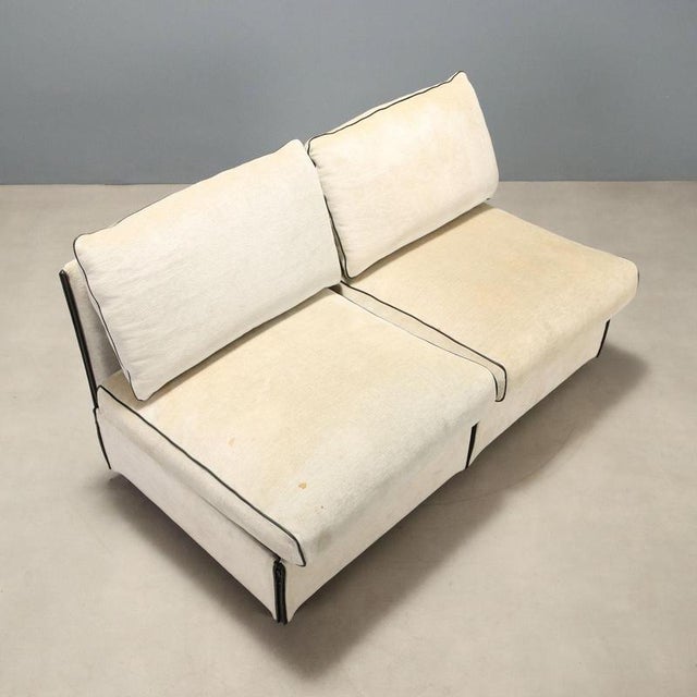 Textile Chair-a-Bank Sofa attributed to Mario Bellini for Cassina For Sale - Image 7 of 12