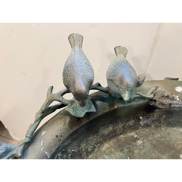 1990s Verdigris Bird Bath For Sale In Boston - Image 6 of 6