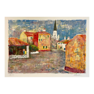 Shungo Sekiguchi Japanese Woodblock Artist French Lithograph Fauvist Colors School of Paris c.1950's