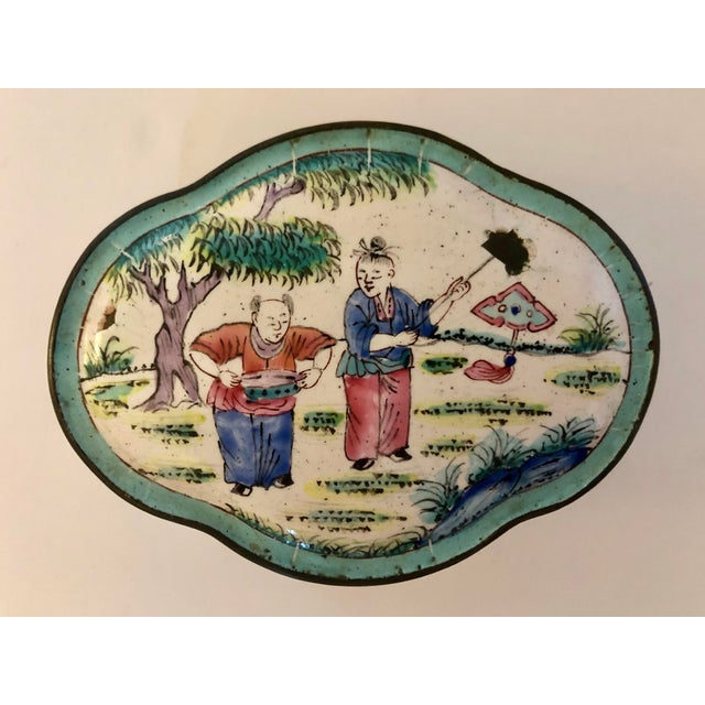 Antique Chinese Canton Enamel Box For Sale In Buffalo - Image 6 of 6