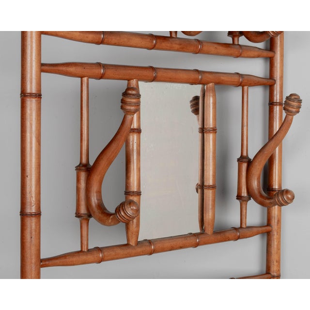 19th Century 19th Century French Faux Bamboo Hall Tree or Coat Rack For Sale - Image 5 of 10