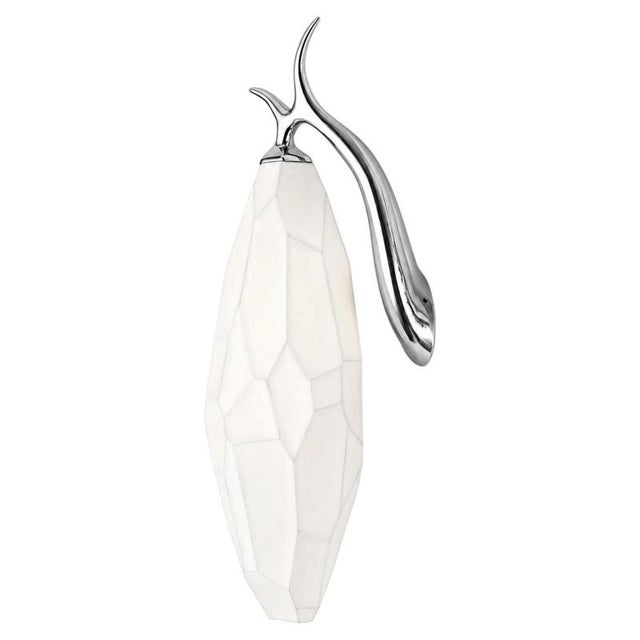 Nua Sconce in Japanese Paper and Stainless Steel by Christophe Perichon For Sale - Image 9 of 9