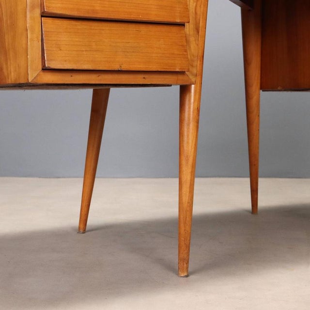 Maple Wood Desk with Drawers, 1950s For Sale - Image 6 of 9