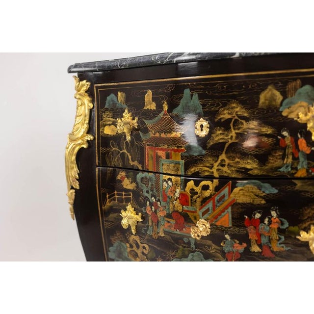 Louis XV-Style Lacquered Chest of Drawers, 1950s For Sale - Image 9 of 18