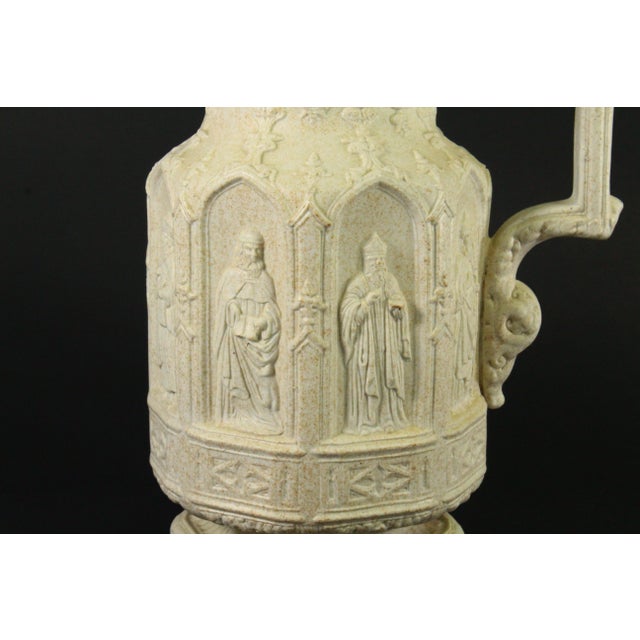 C. 1842 Charles Meigh Staffordshire Apostle Jug With 8 Saints & Kings, Neo Gothic For Sale - Image 9 of 18