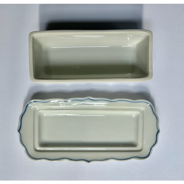 Blue Danube Japan Blue & White Covered Butter Dish, Circa 1950's For Sale - Image 10 of 12