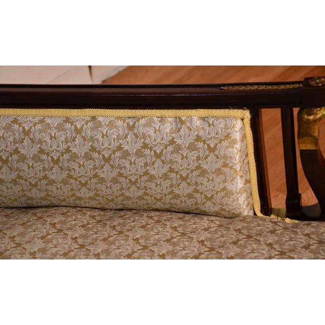 1890s Antique French Empire Mahogany Spring-Seat Daybed / Chaise Lounge For Sale - Image 16 of 18