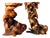 Vintage Japanese Twisted Root Pedestals - Set of Two For Sale