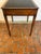 18th Century French Hand Painted Walnut & Leather Side Table For Sale - Image 11 of 14
