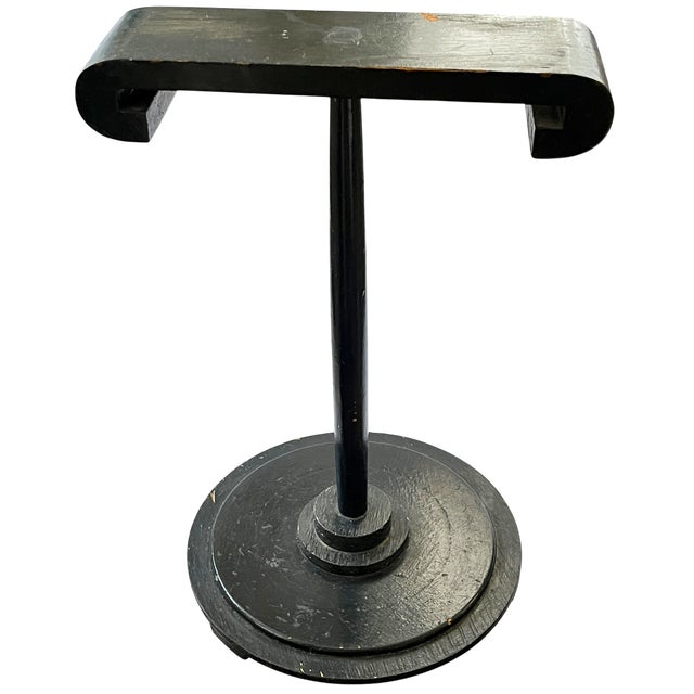 Dorothy Draper Early 20th Century Handmade Black Painted Wood Jewelry & Accessories Display Stand in the Style of Dorothy Draper, 16" For Sale - Image 4 of 10