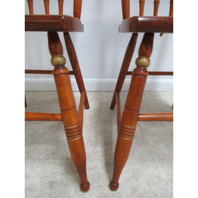 1970s Pair Bent Brothers Plank Bottom Dining Room Desk Side Chairs For Sale - Image 11 of 11