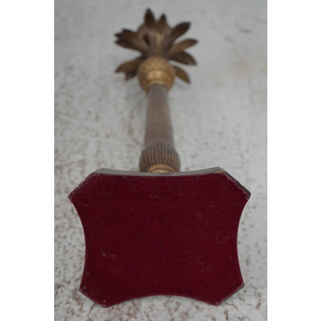 Brass Palm Tree Design Candle Stick Holder For Sale - Image 10 of 10