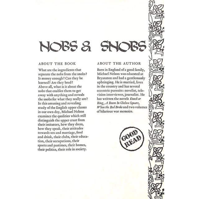 "Nobs & Snobs" 1976 Nelson, Michael For Sale - Image 4 of 5