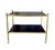 Mid 20th Century Pair Neoclassical Style Brass Side Tables With Black Lacquered Tops Jansen Style For Sale - Image 5 of 12