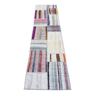 Long Vintage Turkish Stair Wool Runner For Sale