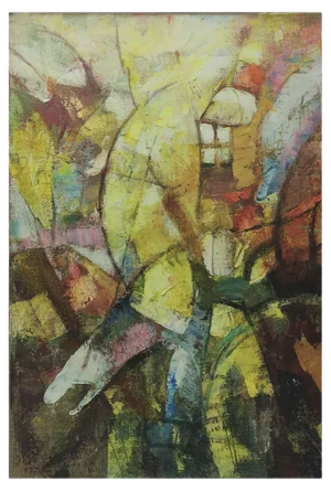 Archer - Abstract Painting, Oil on Canvas - Alfonso Pragliola - Italy