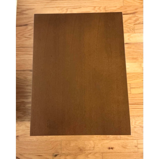 Mid 20th Century Modern Walnut Bassett Nightstand Brass + Black 2 Drawer For Sale - Image 9 of 12