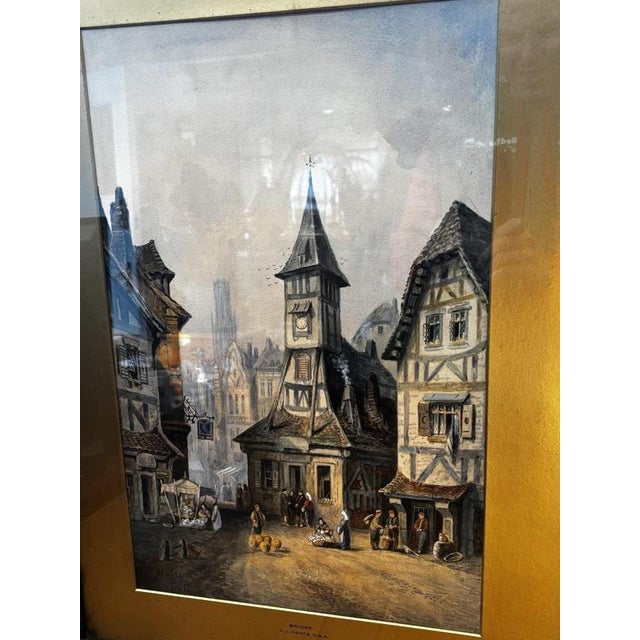 Charles James Keats, Bruges, Watercolour, Framed For Sale - Image 10 of 18