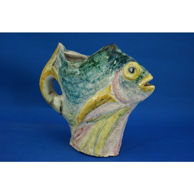 Vintage Zoomorphic Majolica Jug by Ceramiche Dischia, 1950s For Sale - Image 11 of 18