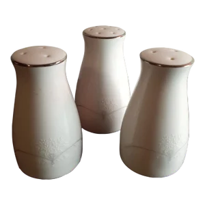 Vintage Noritake Gilded Salt & Pepper Shakers- Set of 3