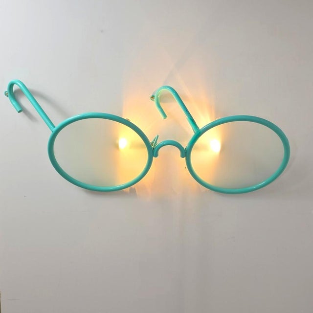 Wallight Glasses by Lisola Che Non Cè Popart, 1980s, in Good conditions. Designed 1980 to 1989 I have official proof of...