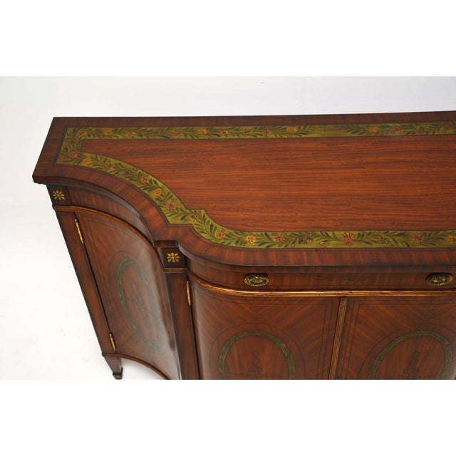 Sheraton Painted Satinwood Sideboard, 1950s For Sale - Image 6 of 13