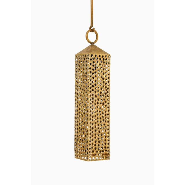 Hanging lantern in brass by pierre forsell, 1950's additional information: material: brass style: mid century,...