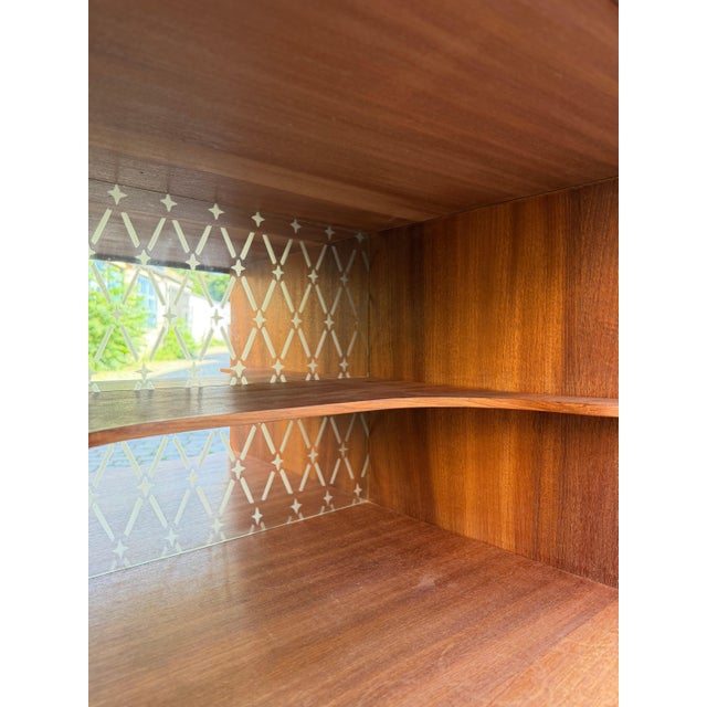 Teak Highboard with Display Case & Minibar, Denmark For Sale - Image 6 of 11