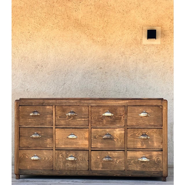 Vintage Counters in Oak, 1920s, Set of 2 For Sale - Image 4 of 12