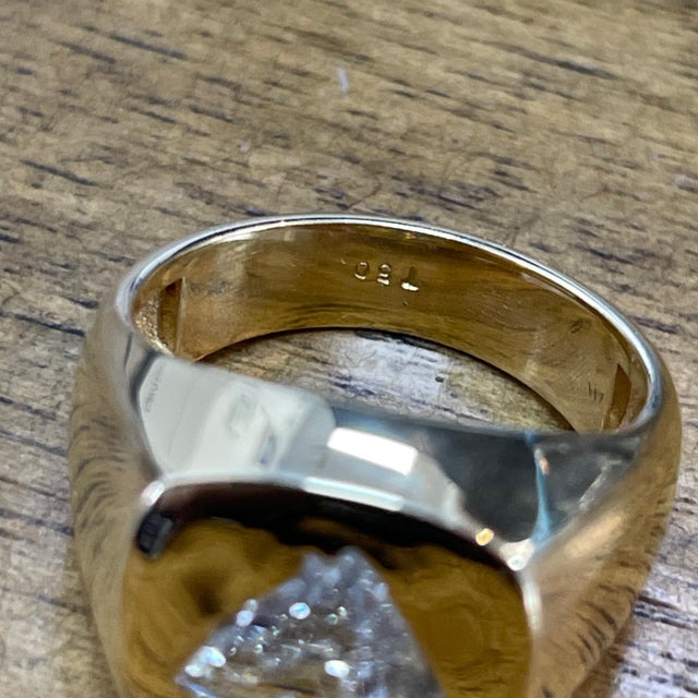 Gia Certified 1.27ct Horse Modified Brilliant L Si1 Diamond Ring in 18k Gold, Size 6 For Sale - Image 9 of 13