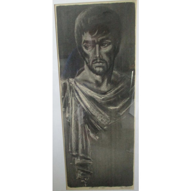 Paul Russell Etching "Brutus" Numbered 23/100 Signed Numbered Framed and Matted Print measures 22.00" x 8.50" Framed...