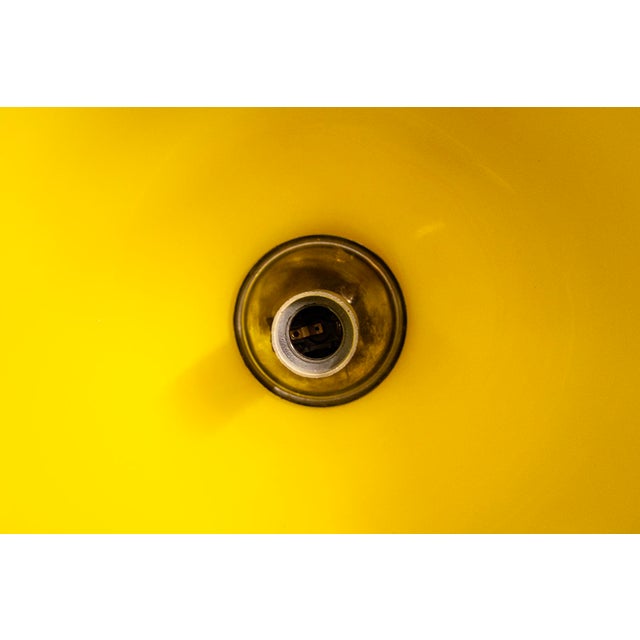 White Yellow Murano Glass Floral Pendant Light from Leucos, 1970s For Sale - Image 8 of 9