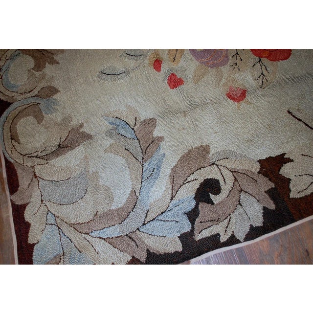 1880s Handmade Antique American Hooked Rug For Sale In New York - Image 6 of 8