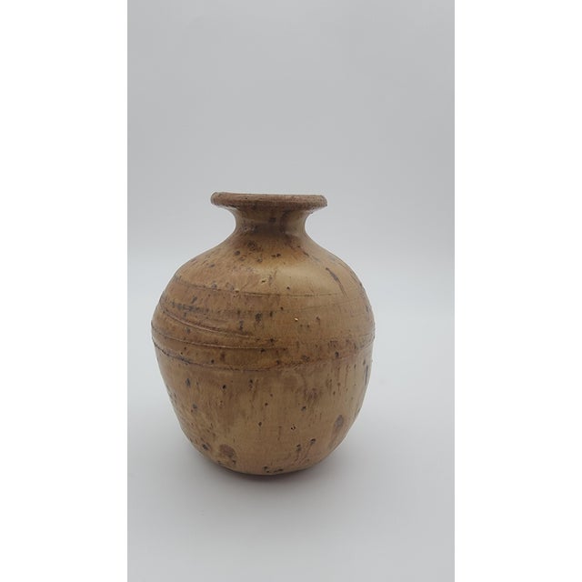 Mid-Century Modern Vintage Studio Pottery Speckled Glaze Bud Vase For Sale - Image 3 of 8