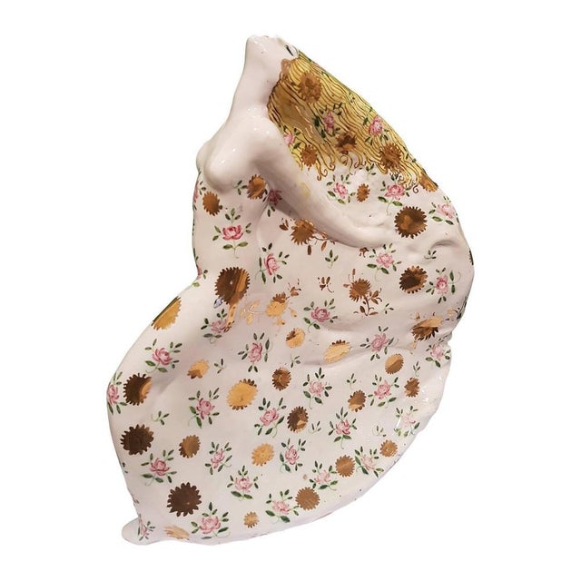 Anselmo Bucci sculpts this beautiful Art Nouveau ceramic, which represents a dancer. It’s a polychrome sculpture decorated...