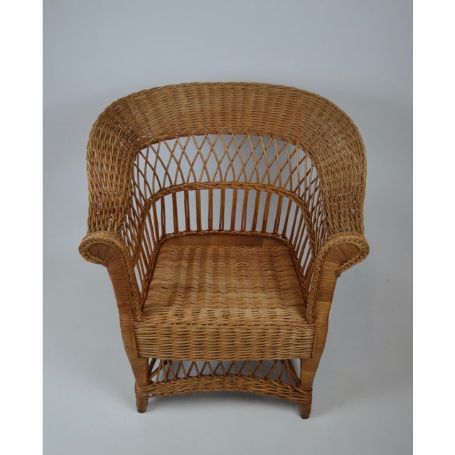 20th Century Wicker Armchairs with Rolled Arms, 1920, Set of 2 For Sale - Image 10 of 18
