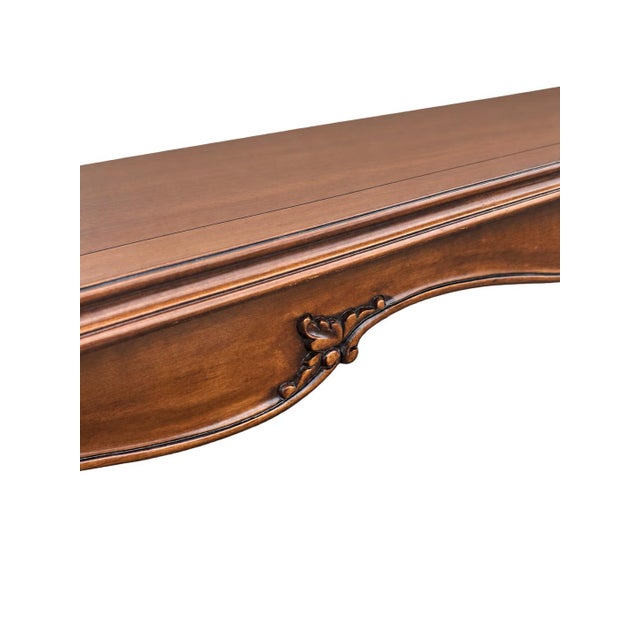 French Vintage Bau Furniture Carved French Dining Table For Sale - Image 3 of 12