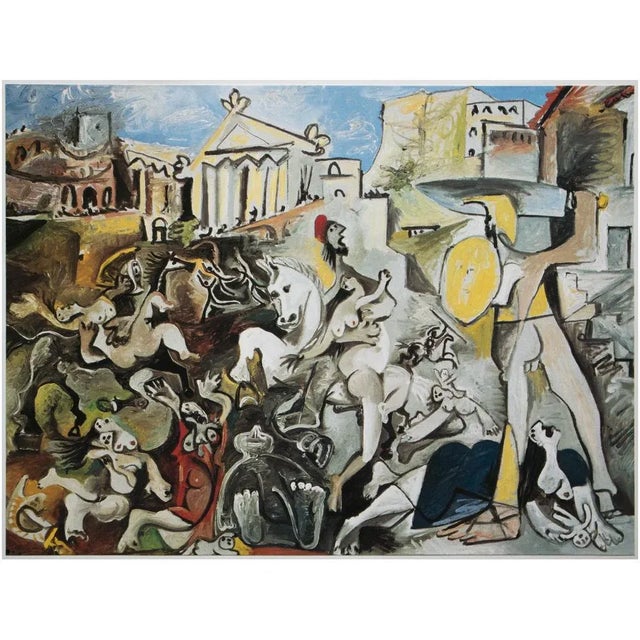 Olive 1985 After Pablo Picasso, "The Abduction of Sabines" Parisian Full-Color Print For Sale - Image 8 of 8