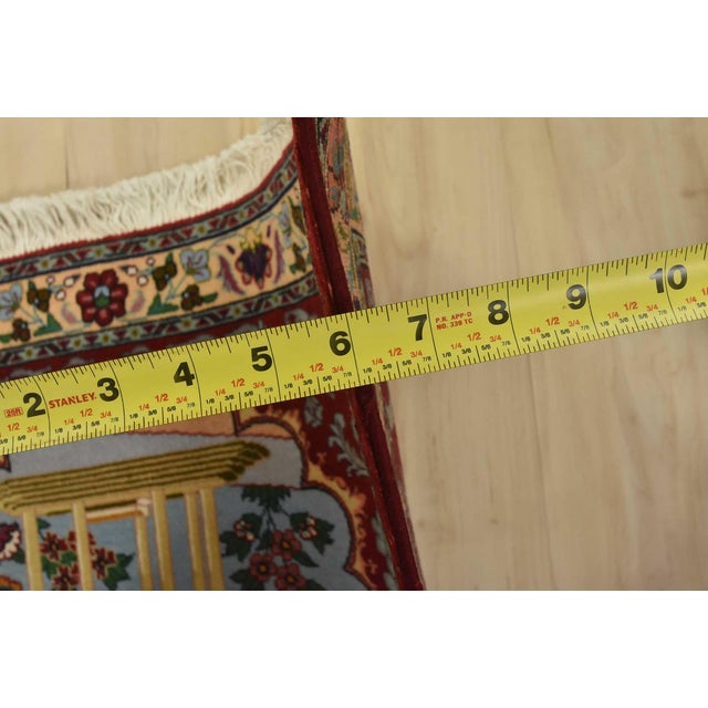 Tabriz Rug 2’1” X 3’1” Red Wool Vintage Traditional Hand-Knotted Carpet For Sale In Philadelphia - Image 6 of 7