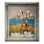 Andrea Stella "Golden Beach" Gold Leaf Oil Mixed Media Painting, Coastal Figurative Abstract, Italian Contemporary Art, 2010 For Sale