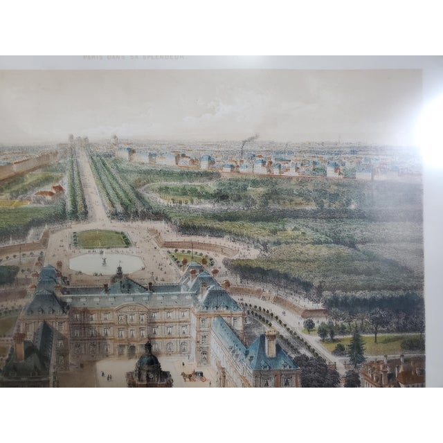 Mid 19th Century Framed Original Print by Felix Benoist - Le Palais Du Luxembourg Et Son Jardin For Sale - Image 10 of 14