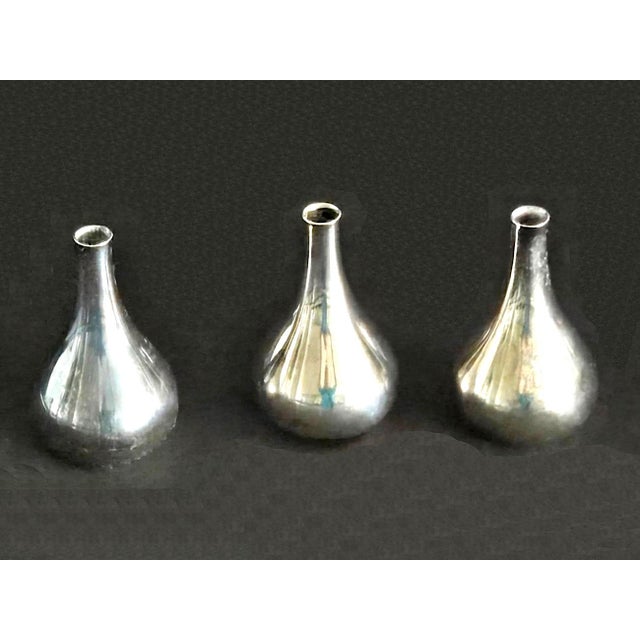 1960s Dansk Silver Onion Candle Holders by Jens H Quistgaard, Set of 3 For Sale In Miami - Image 6 of 11