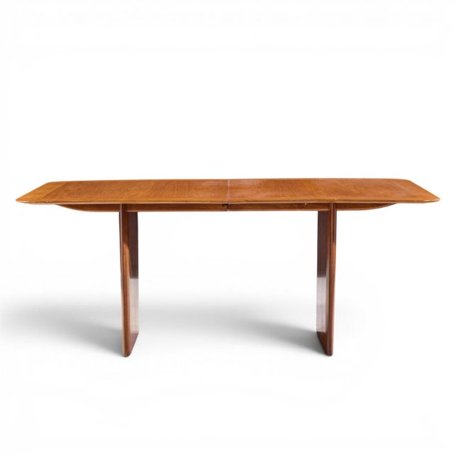 Wood Robsjohn Gibbings for Widdicomb Mid Century Walnut Expanding Dining Table With 2 Leaves For Sale - Image 7 of 13