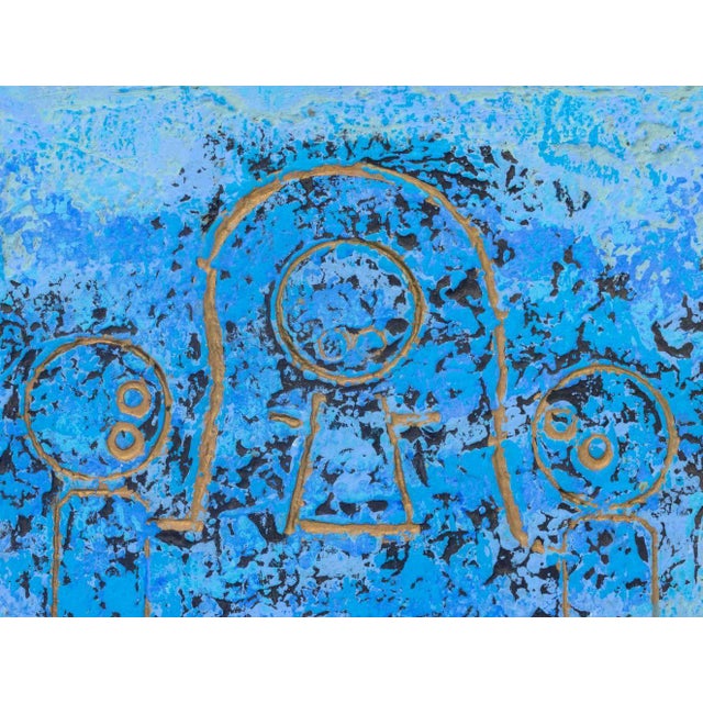 Contemporary Al Robi Figural Abstraction Mixed Media on Canvas For Sale - Image 3 of 8